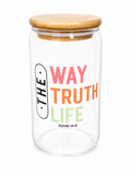 The Way Truth Life Glass Cup 16oz - John 14:6