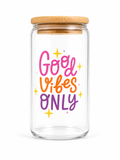 Good Vibes Only Glass Cup 16oz