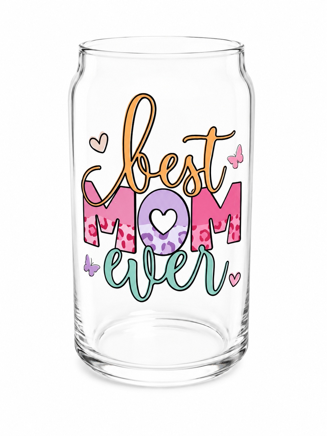 Best Mom Ever Glass Cup 16oz